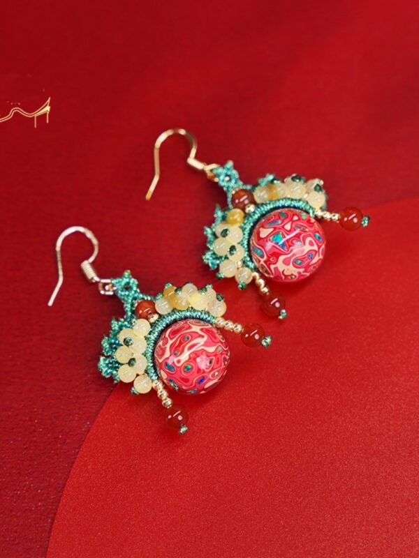 Lacquer Peking Opera Mask Earrings - Image 10