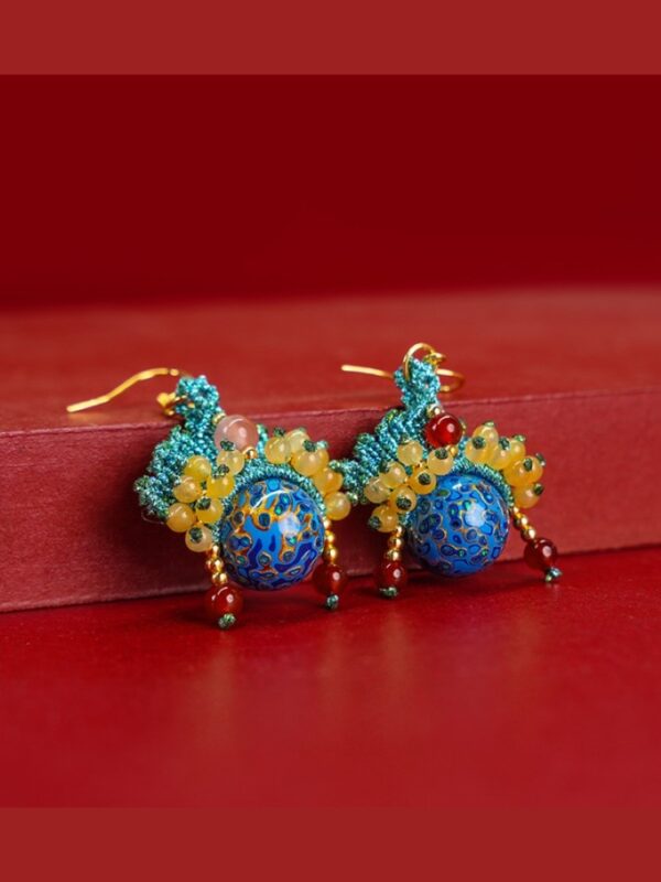 Lacquer Peking Opera Mask Earrings - Image 6