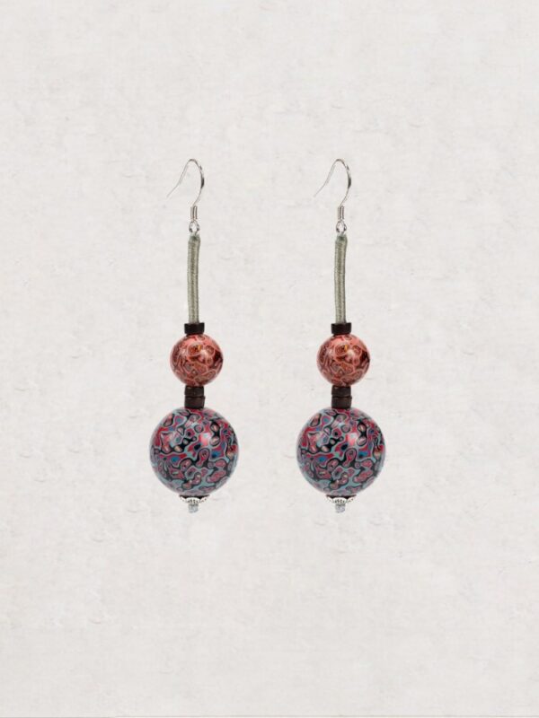 Zhi Lei Blue Lacquer Earrings - Image 2