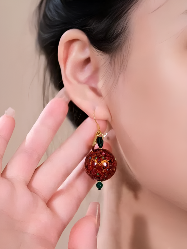 Hongyingjia Lacquer Earrings - Image 3