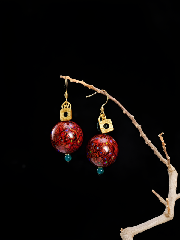 Hongyingjia Lacquer Earrings - Image 8