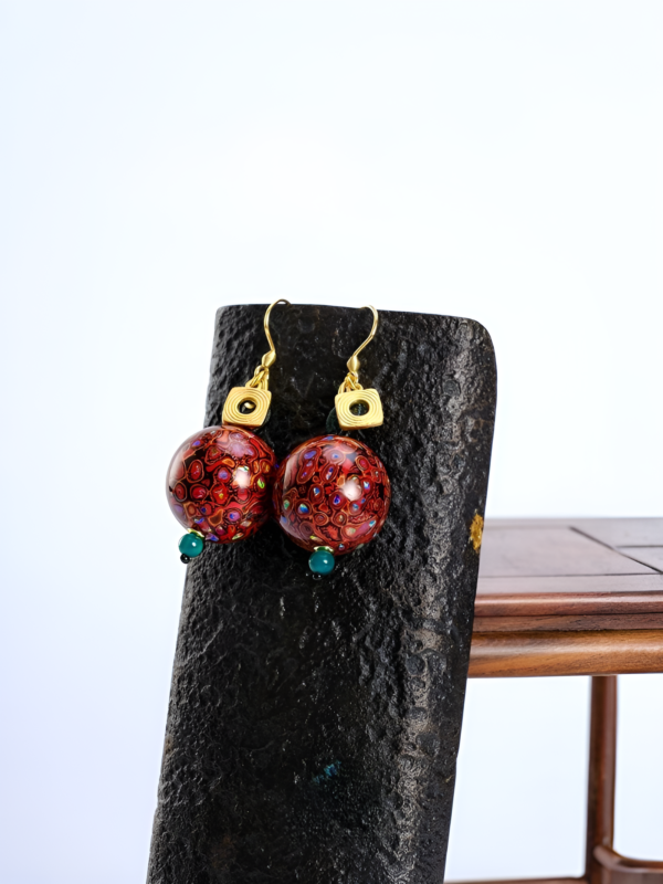 Hongyingjia Lacquer Earrings - Image 2