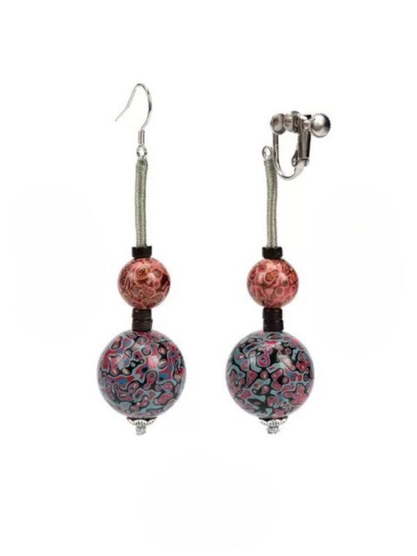 Zhi Lei Blue Lacquer Earrings - Image 3