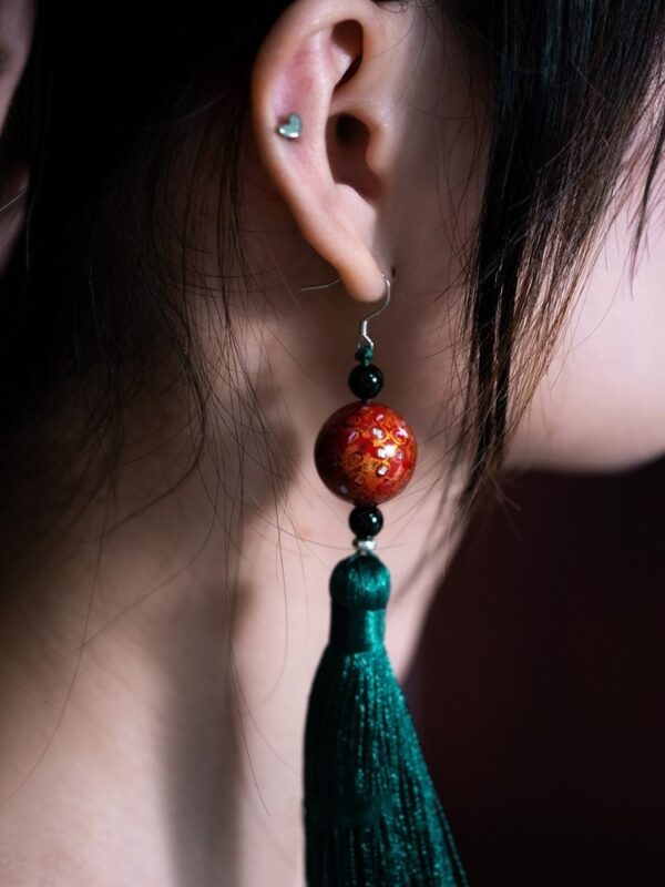 XinBlue Lacquer Earrings - Image 4