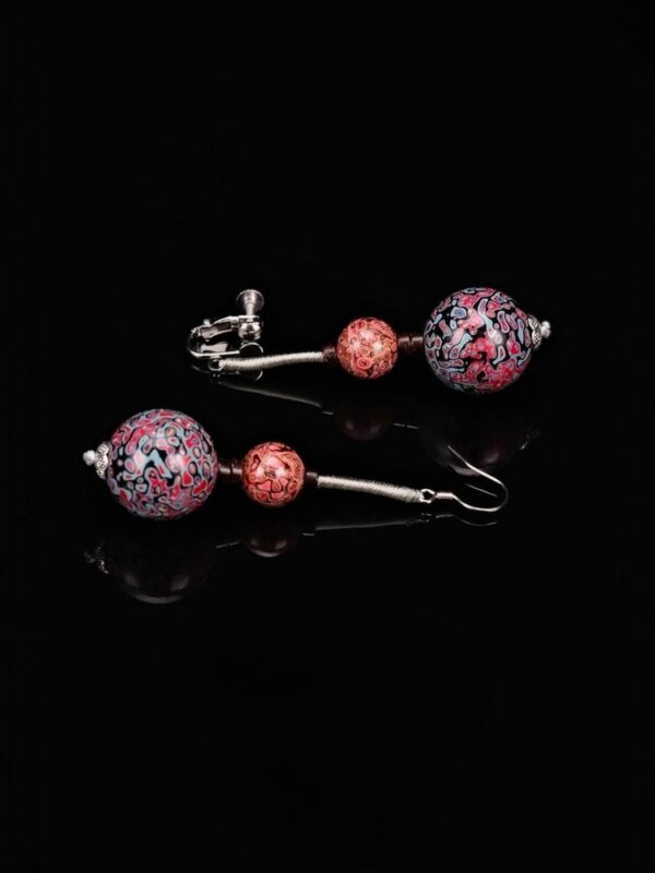 Zhi Lei Blue Lacquer Earrings - Image 7